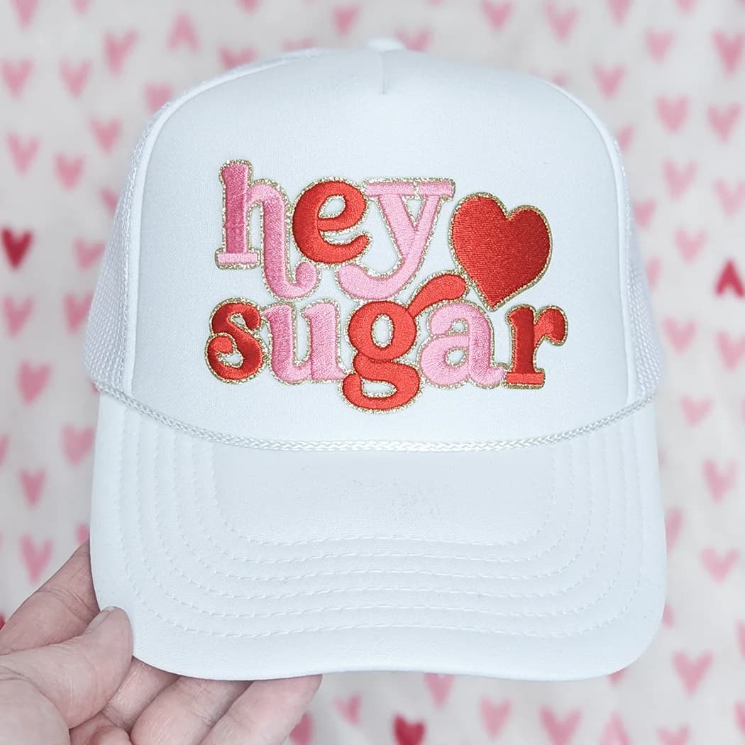 White Hey Sugar Trucker Hat