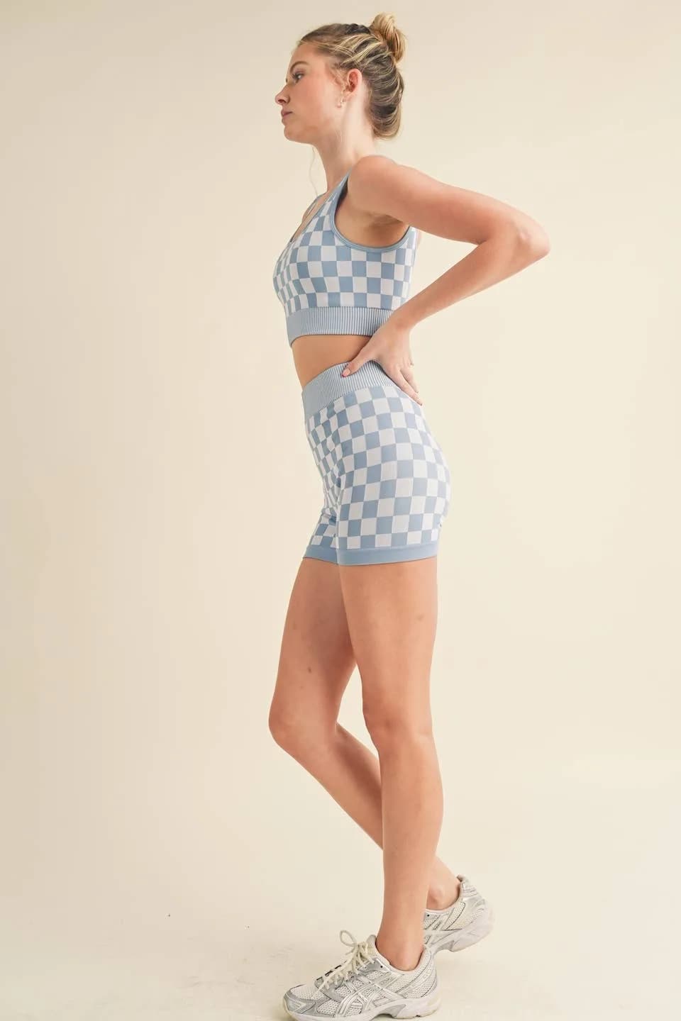 Checkmate Checkered Crop Two Piece Set by Kimberly C
