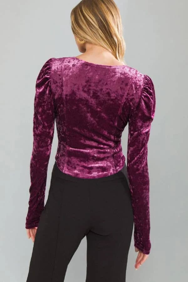 Allie Crushed Velvet Top