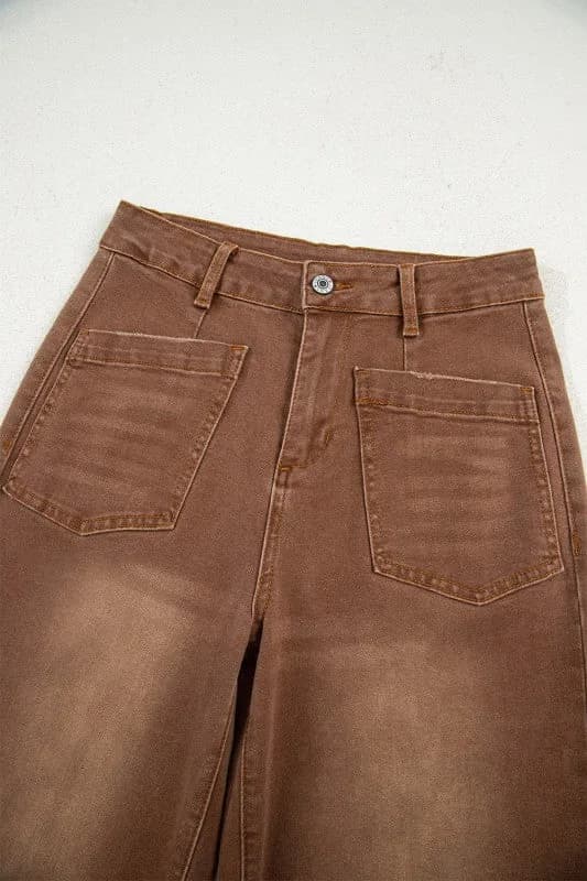 Denim Patch Pocket Shift Jeans