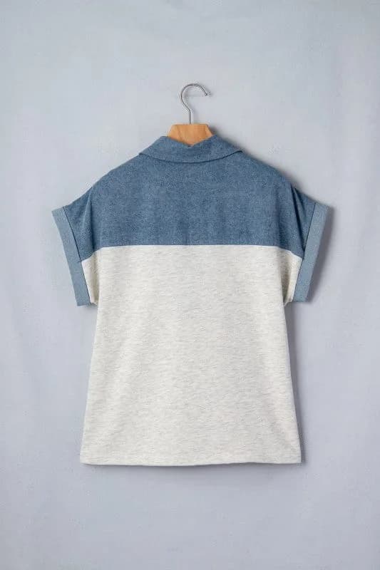 Ivey Collar Short Sleeve Top
