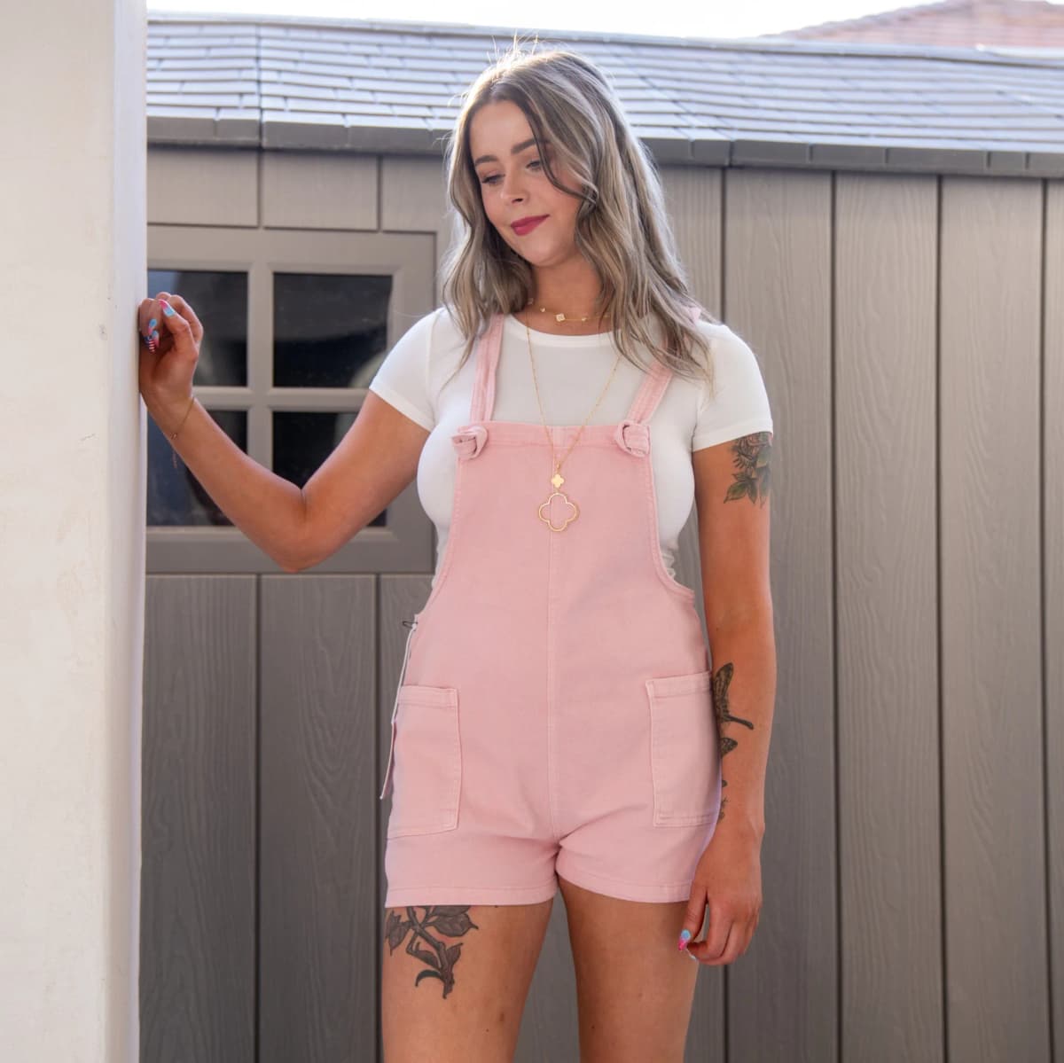 Washed Knot Strap Zenana Romper Zenana