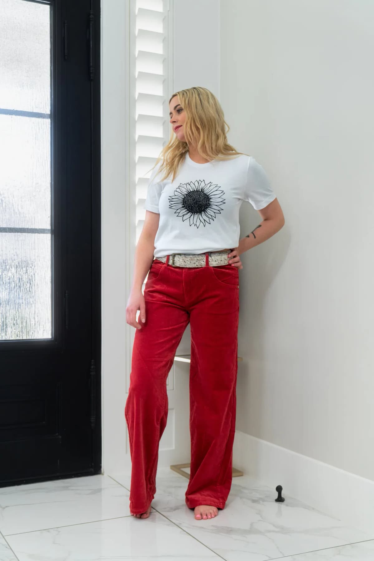 Sunflower Shirt Humm & Willow (White)