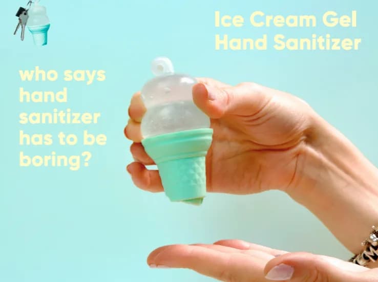 Ice Cream Hand Sanitizer Gel Refillable 40ml by Rebels Refinery