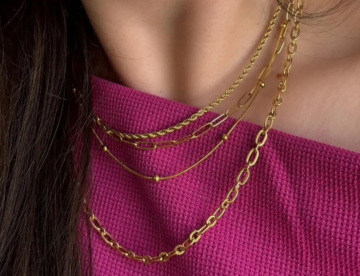 Twister Chain (Top) Gold Necklace Simply Saige Co