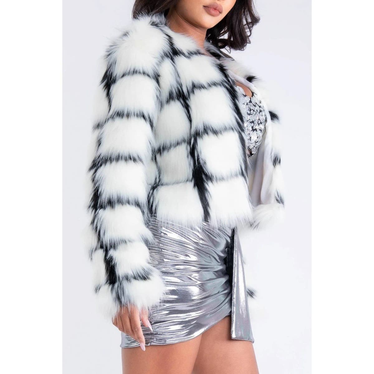 Women’s Cropped Faux Fur Jacket
