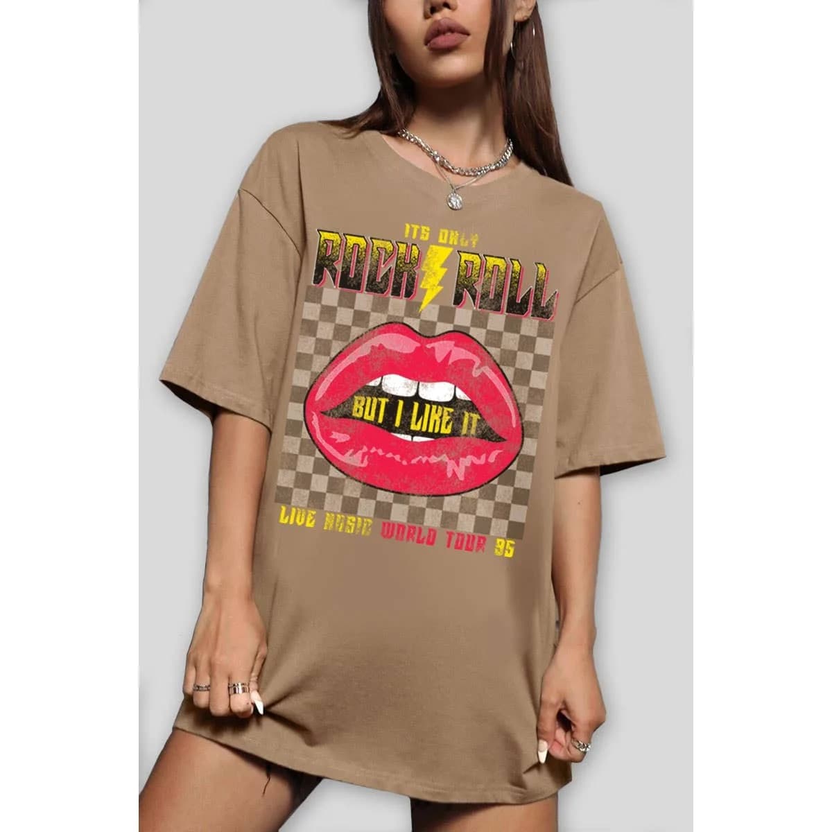 Its Only Rock and Roll World Tour Oversized Graphic Tee
