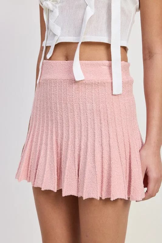 PLEATED MINI SKIRT