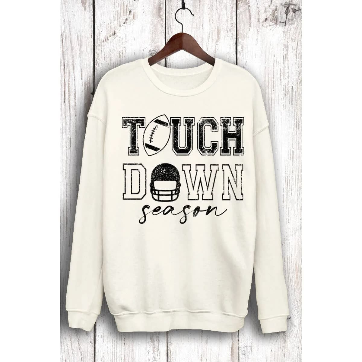 Touch Down Season Mineral Wash Sweatshirt by HRT & LUV