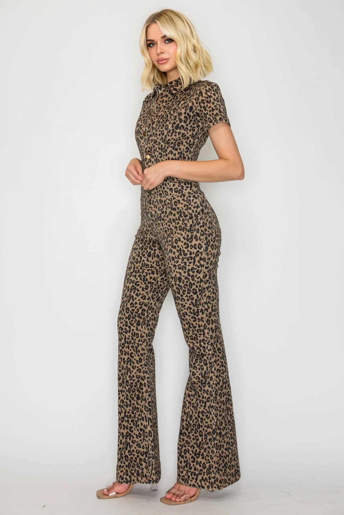 Animal Print Stretch Jumpsuit by WFFS
