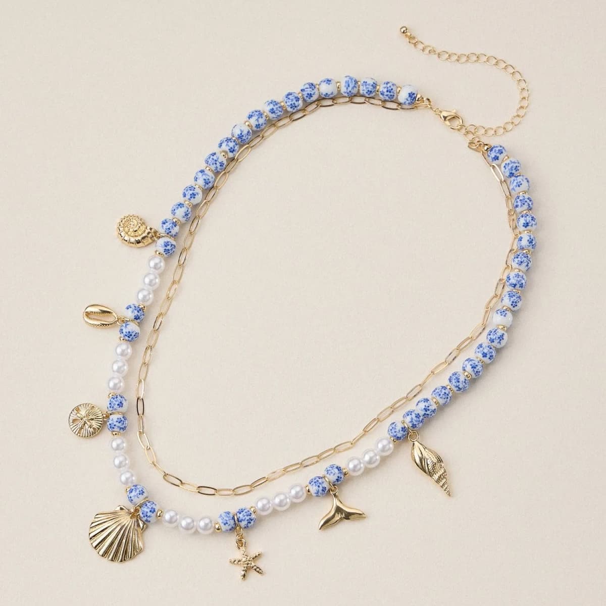 Seaside Charm Layered Bead Necklace