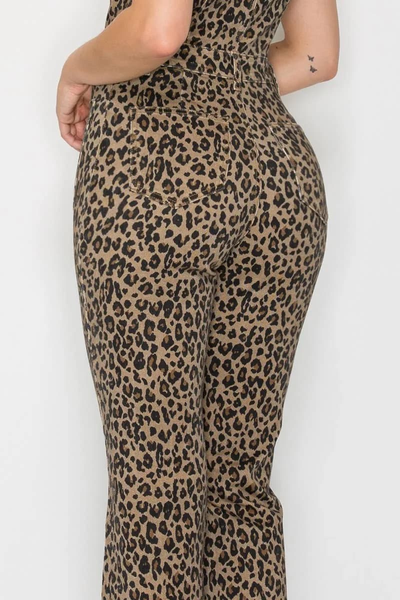 Animal Print Stretch Jumpsuit by WFFS