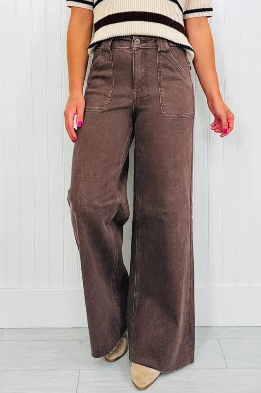 Elora Washed Patch Loose Jeans