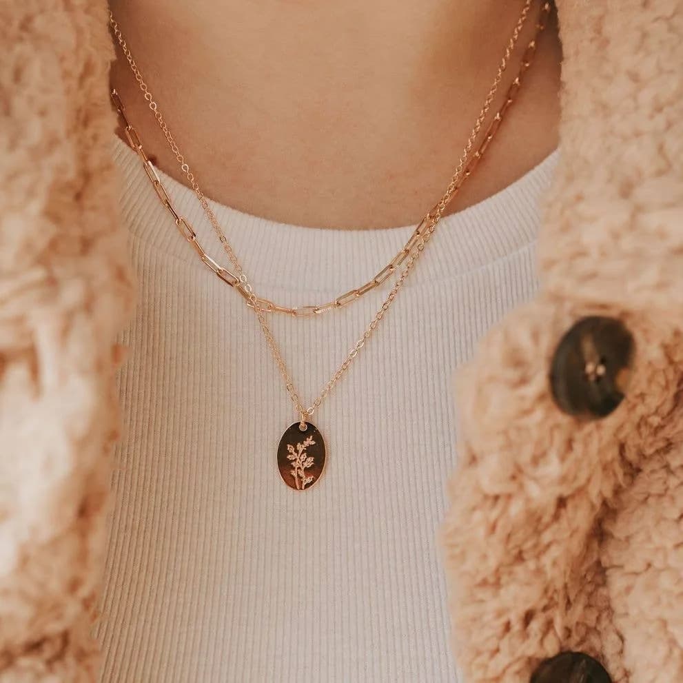 Madeline Gold Filled Paperclip Necklace by Mauve