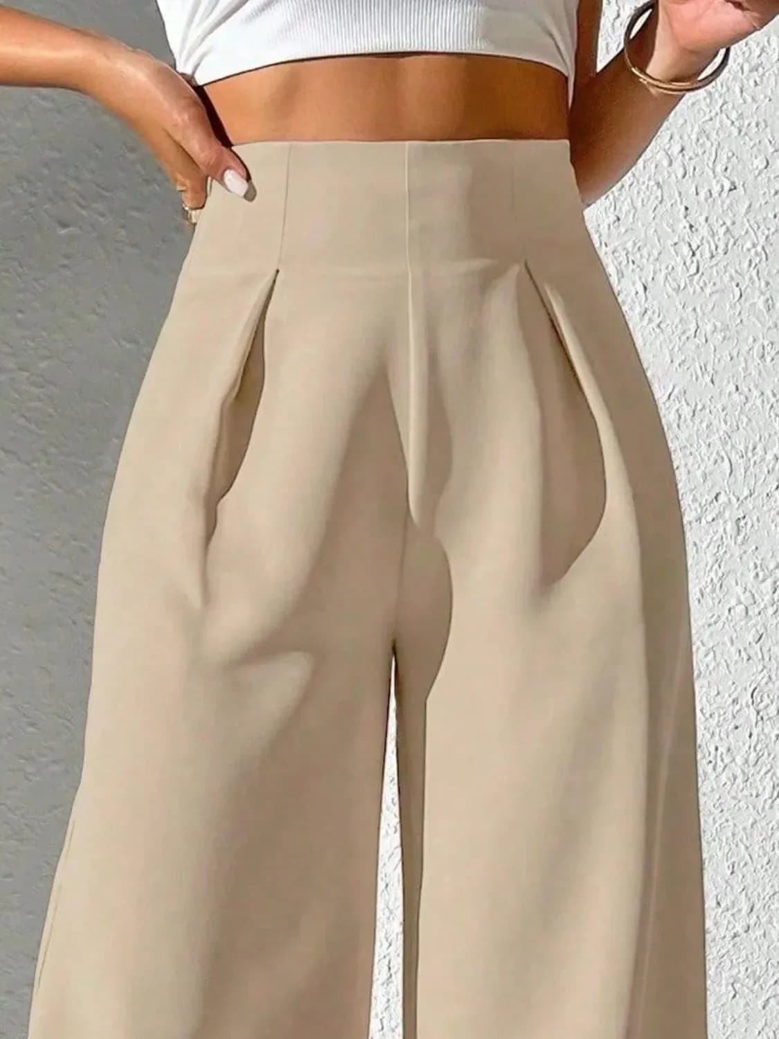 Wide Leg High Waist Pants in Multiple Colors