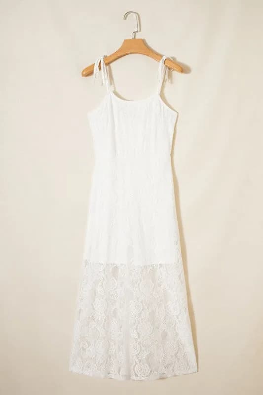 Maxine Lace Overlay Long Dress