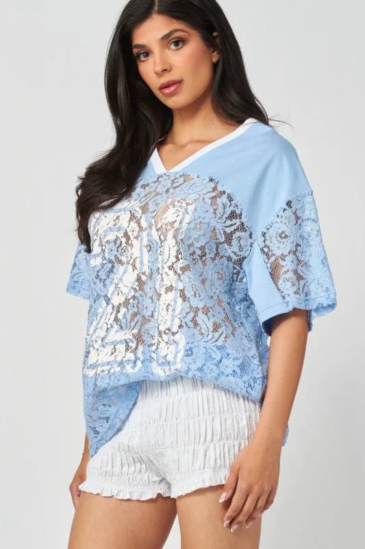Pastel Lace Number 21 Mesh Jersey