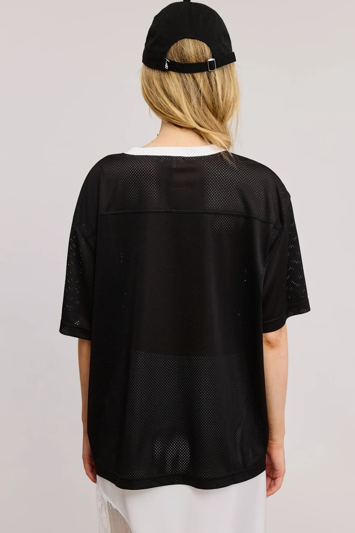 V Neck Sporty Jersey Shirt Top With Printed Number 89