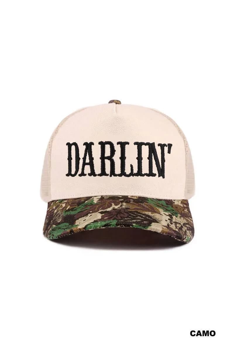 Darlin Two Tone Mesh Snapback Hat