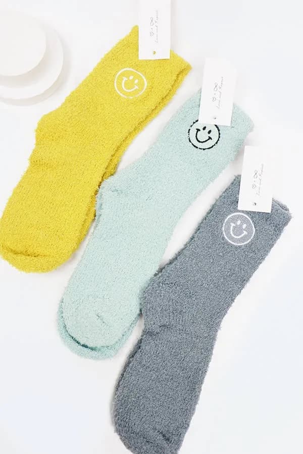 Plush Cozy Smile Socks