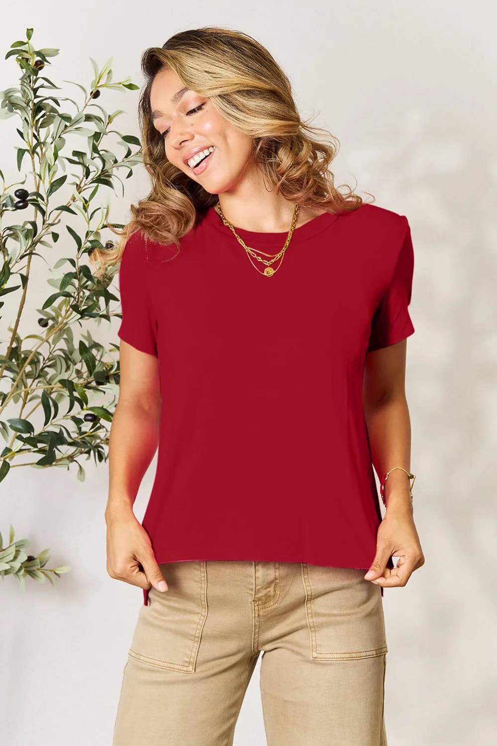 Basic Bae Full Size Round Neck Short Sleeve T Shirt Multiple Colors