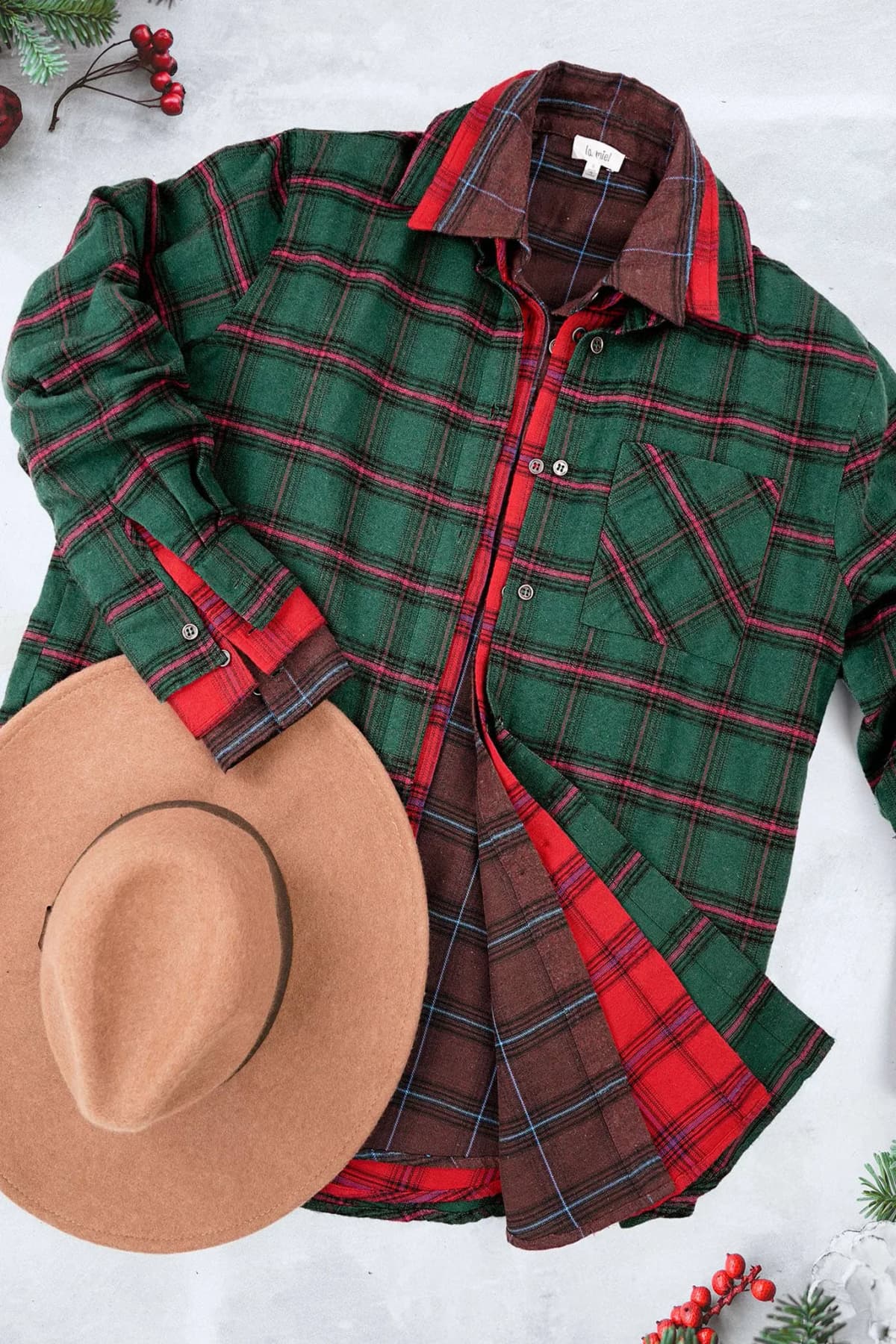 Loose Fit Button Down Soft Fabric Plaid Shirts
