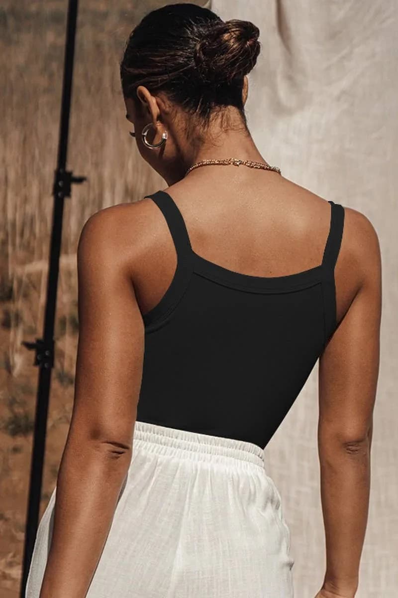 Tight Fit Black Kinit Crop Tank Top Lilly clothing (White)