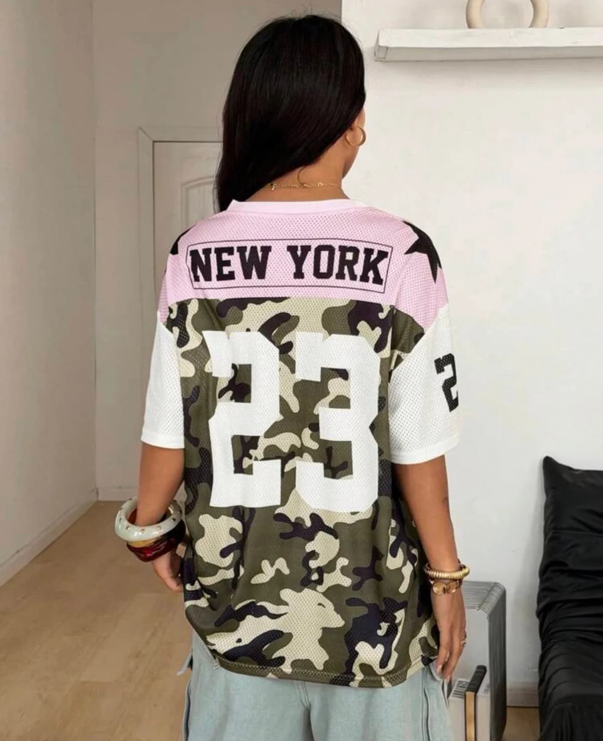 Camo and Pink Number 23 Mesh Jersey