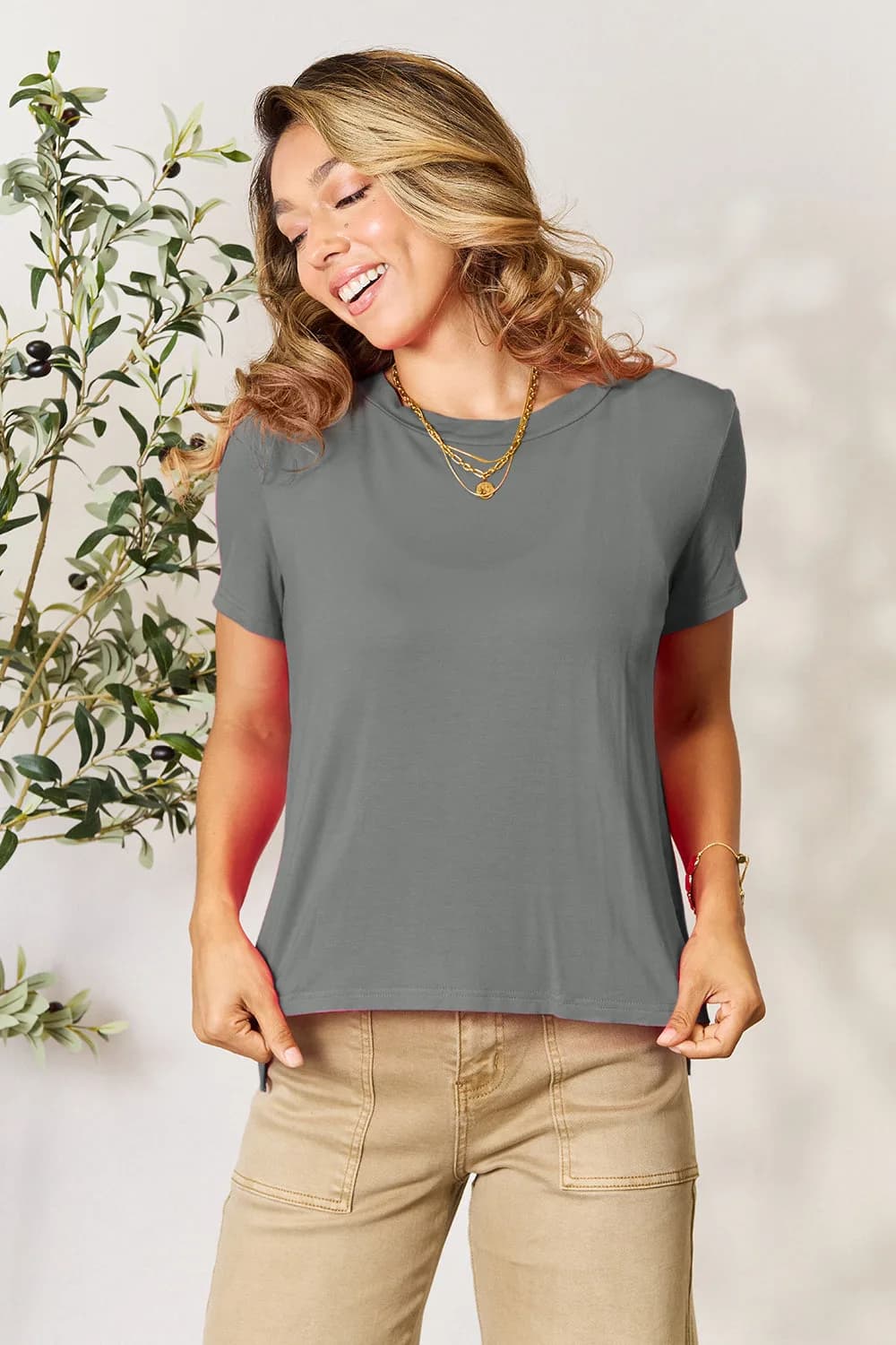 Basic Bae Full Size Round Neck Short Sleeve T Shirt Multiple Colors