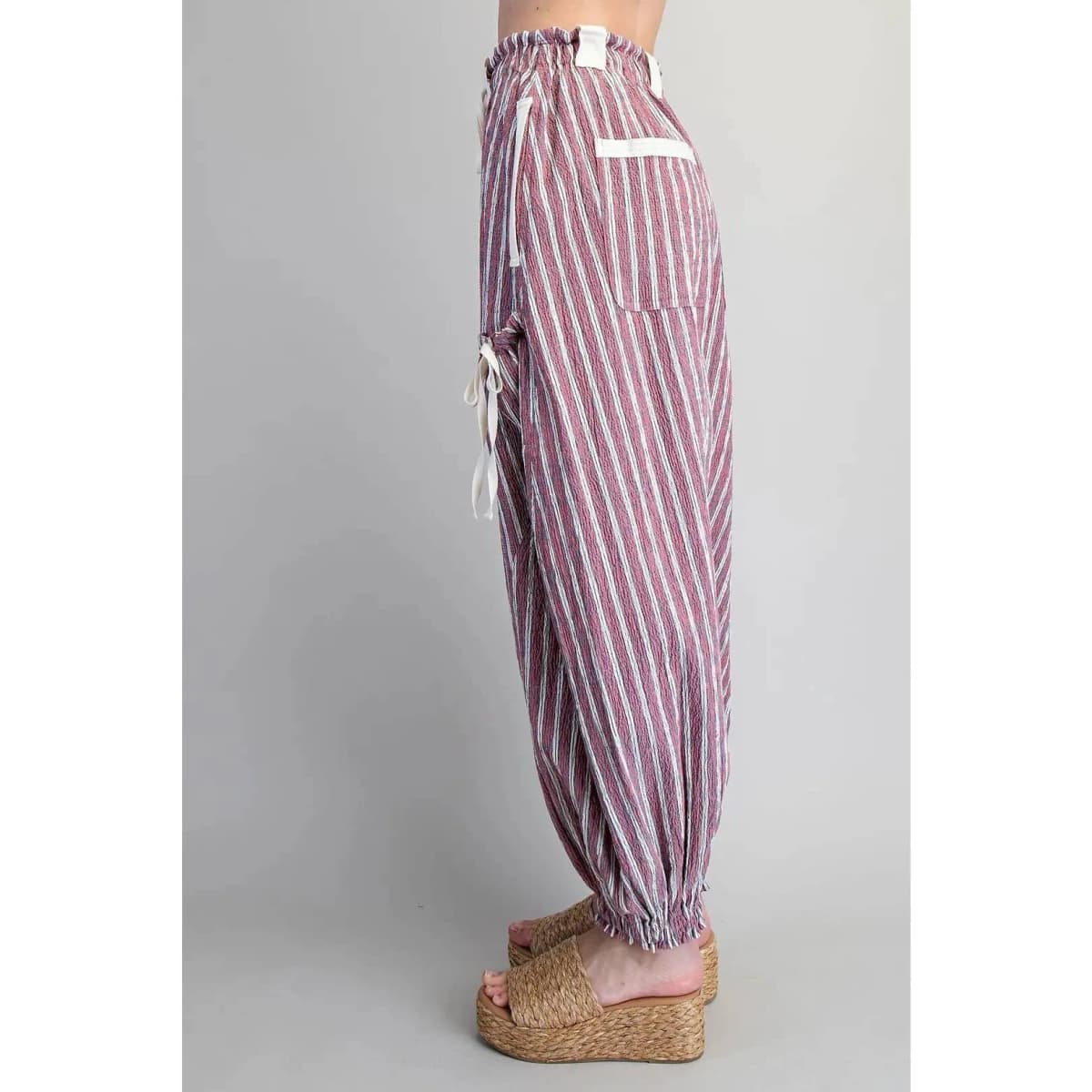 New* Cherry Striped Cargo Pants