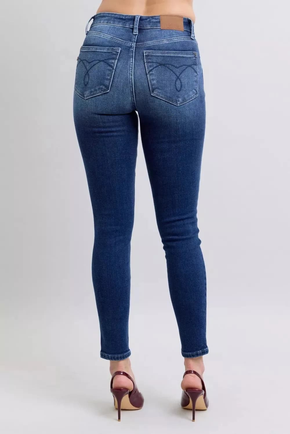 Judy Blue Full Size Washed Thermal Skinny Jeans Includes Plus Size