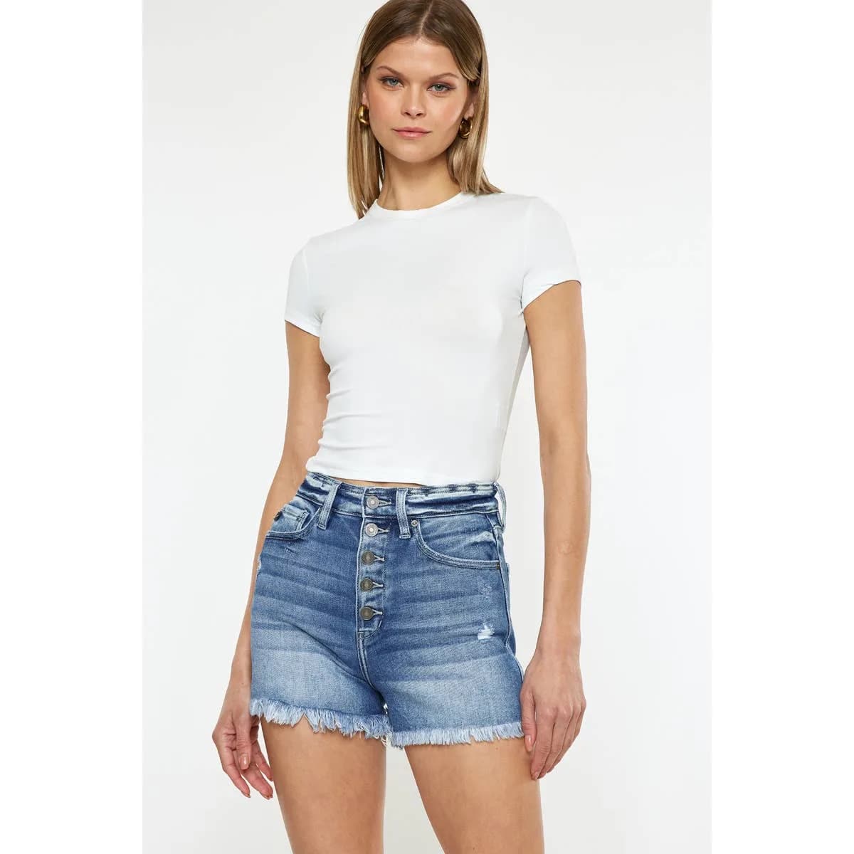 Stone Wash Blue Denim Short KanCan