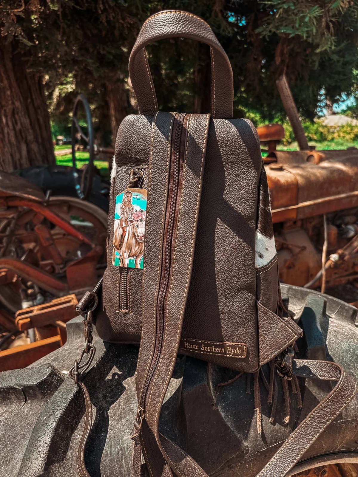 The Jackson Cowhide Backpack by Haute Southern Hyde