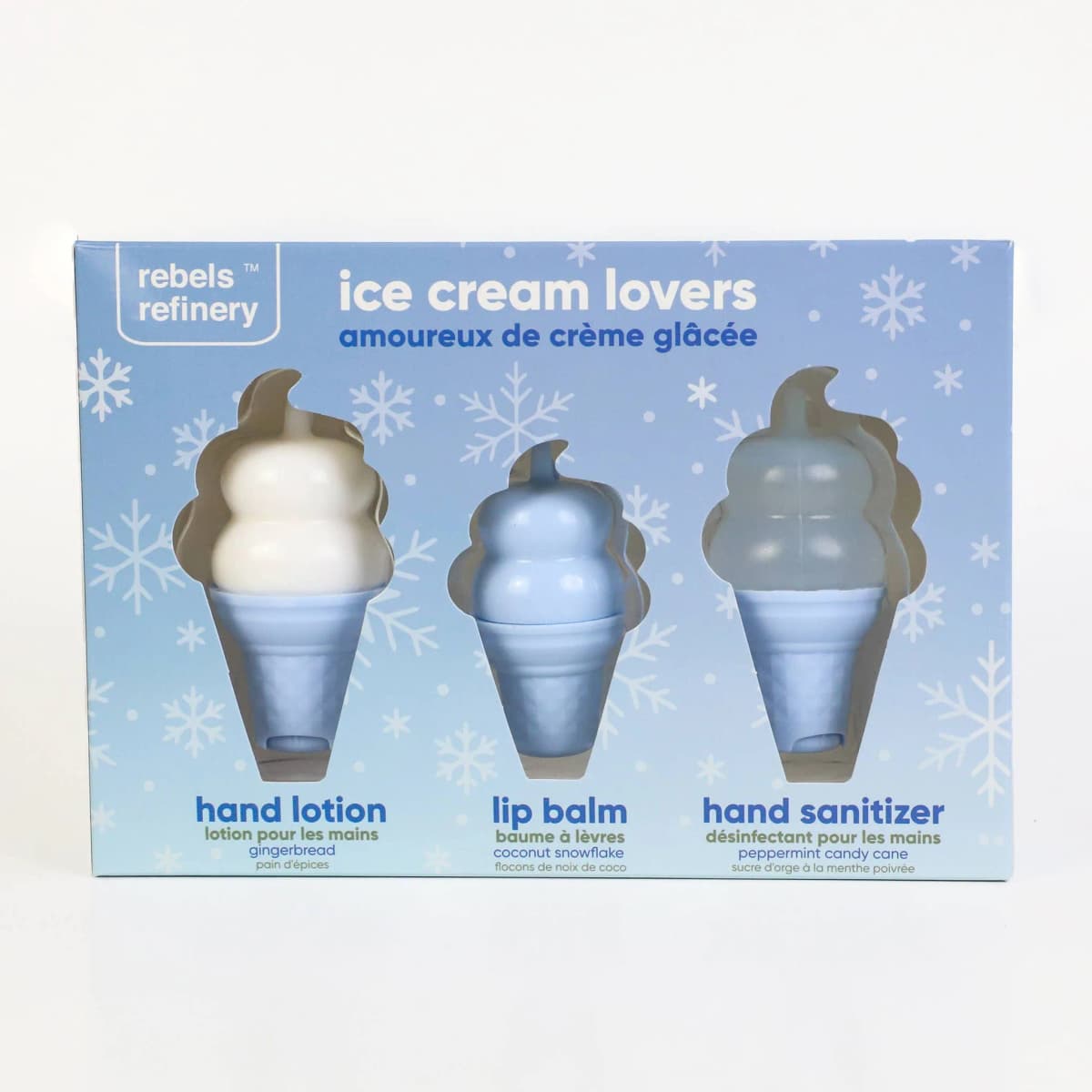 3 Pc GIFT SET Ice Cream Lovers Lip Balm Lotion Hand Sanitizer