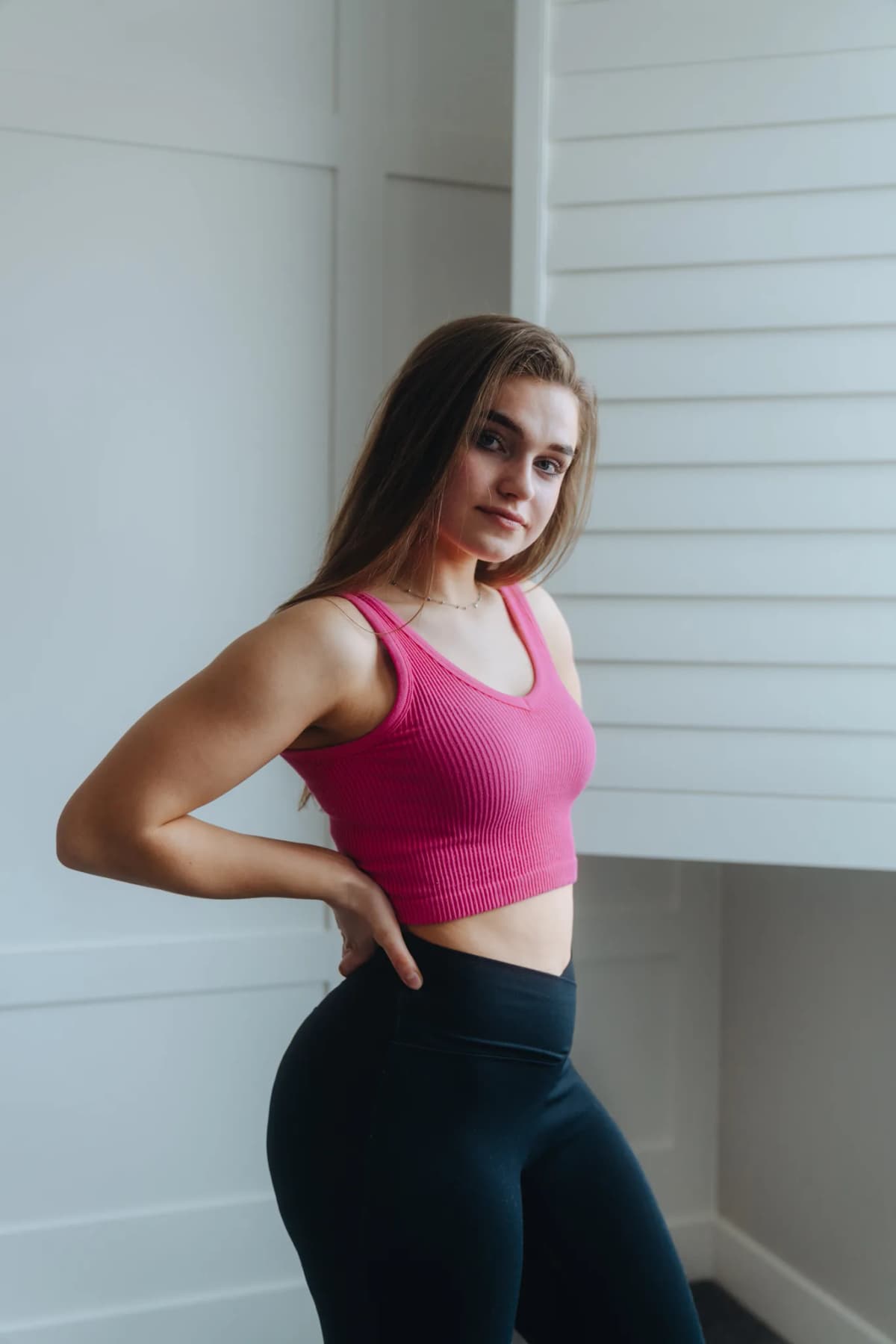 Seamless Crop Tank Top by Mono B