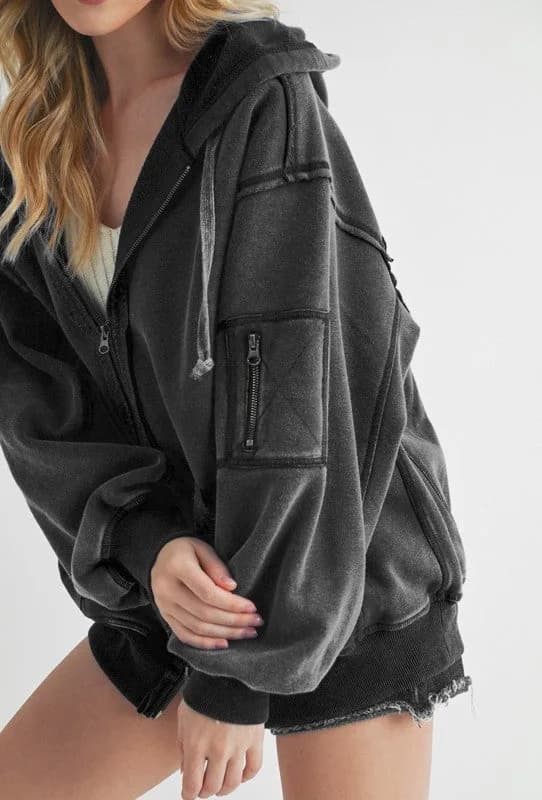 Fiori Hoodie Jacket Multiple Colors