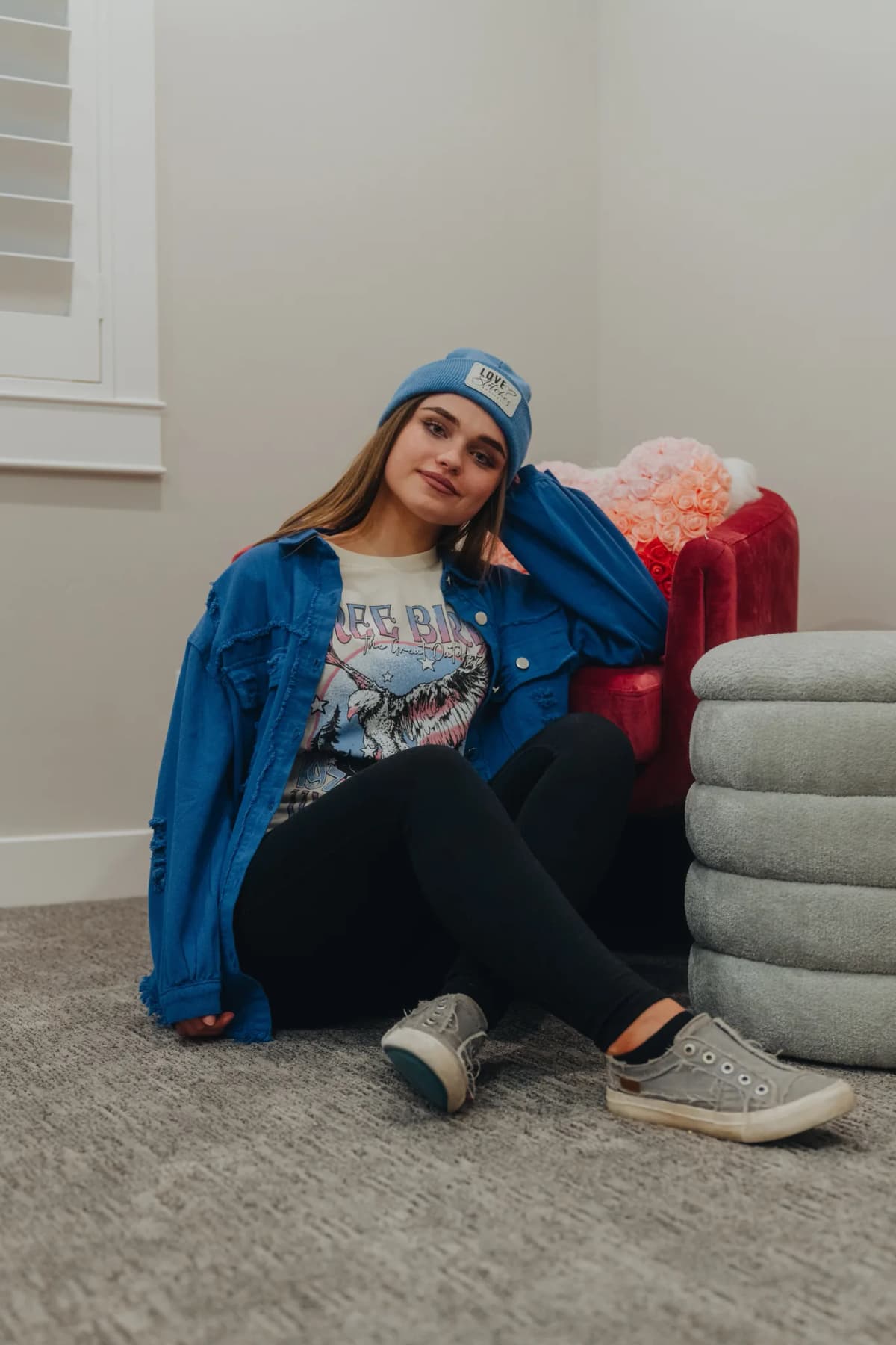 Ripped Loose Denim Shacket
