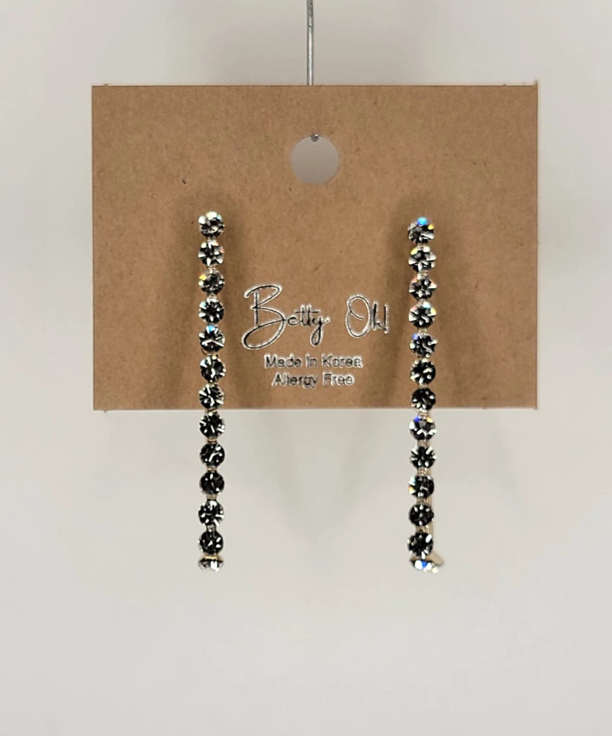Dangle Earrings Crystal Works by Betty Oh (Gold)