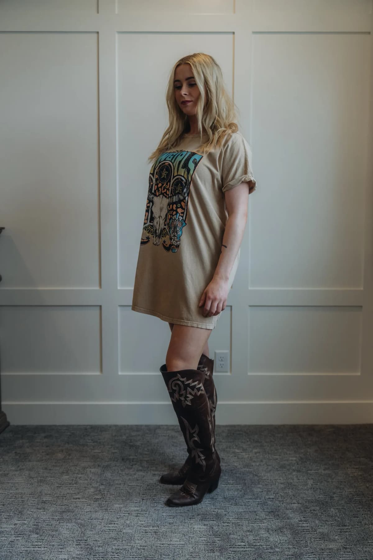 Graphic T Shirt Dress Hrttanduv Western Wild West
