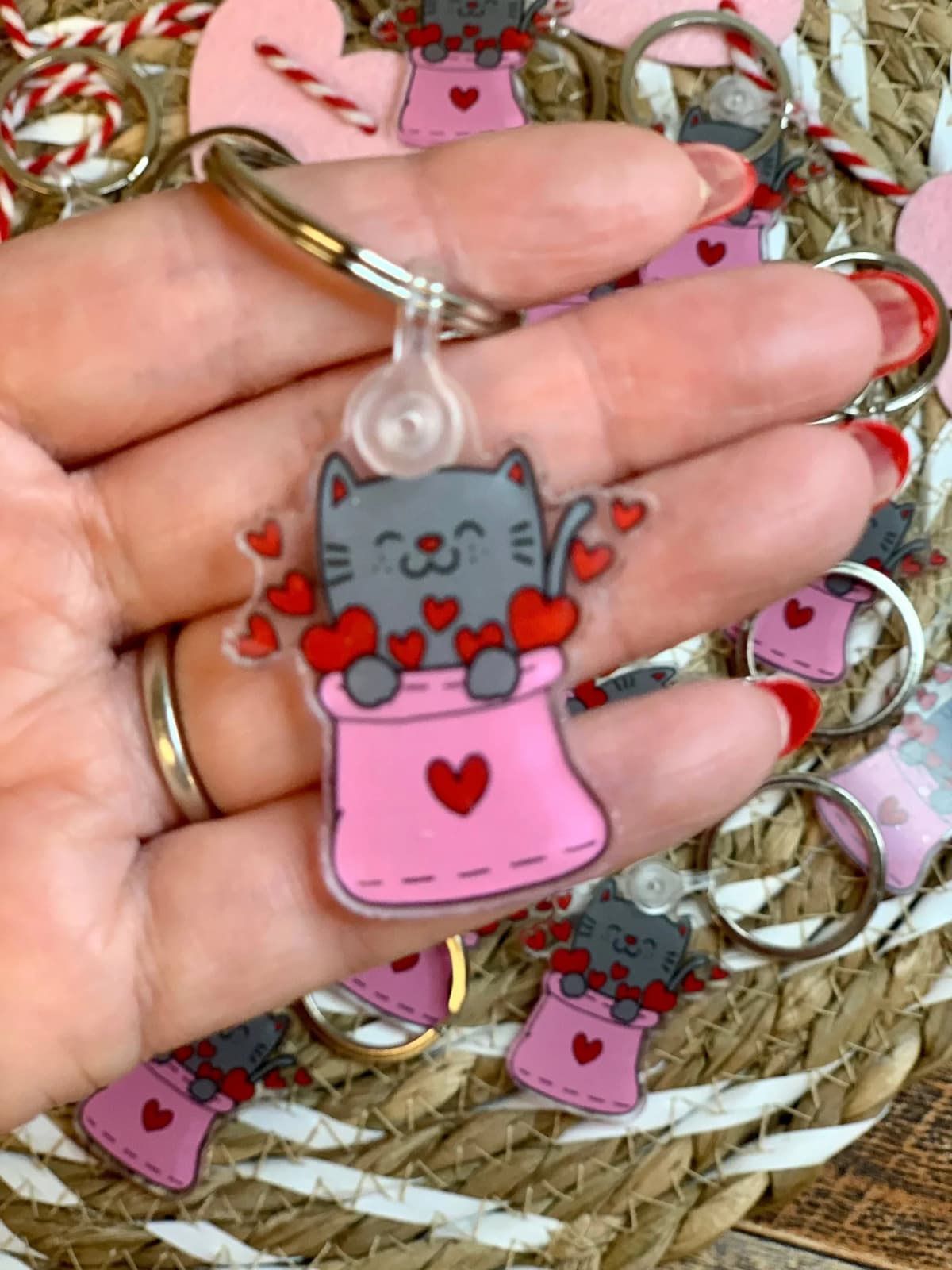 Cat Love Keychain