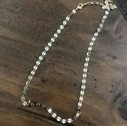 Silver Tiny Disc Choker by Bubs and Sass