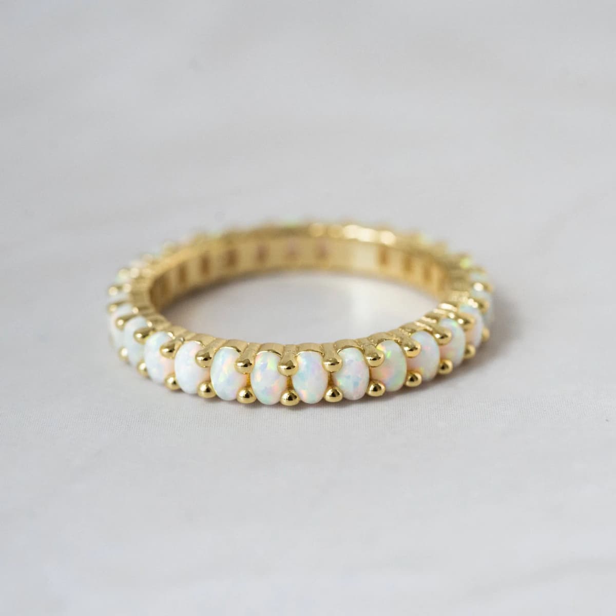 Opal Eternity Ring by Sami Jewels