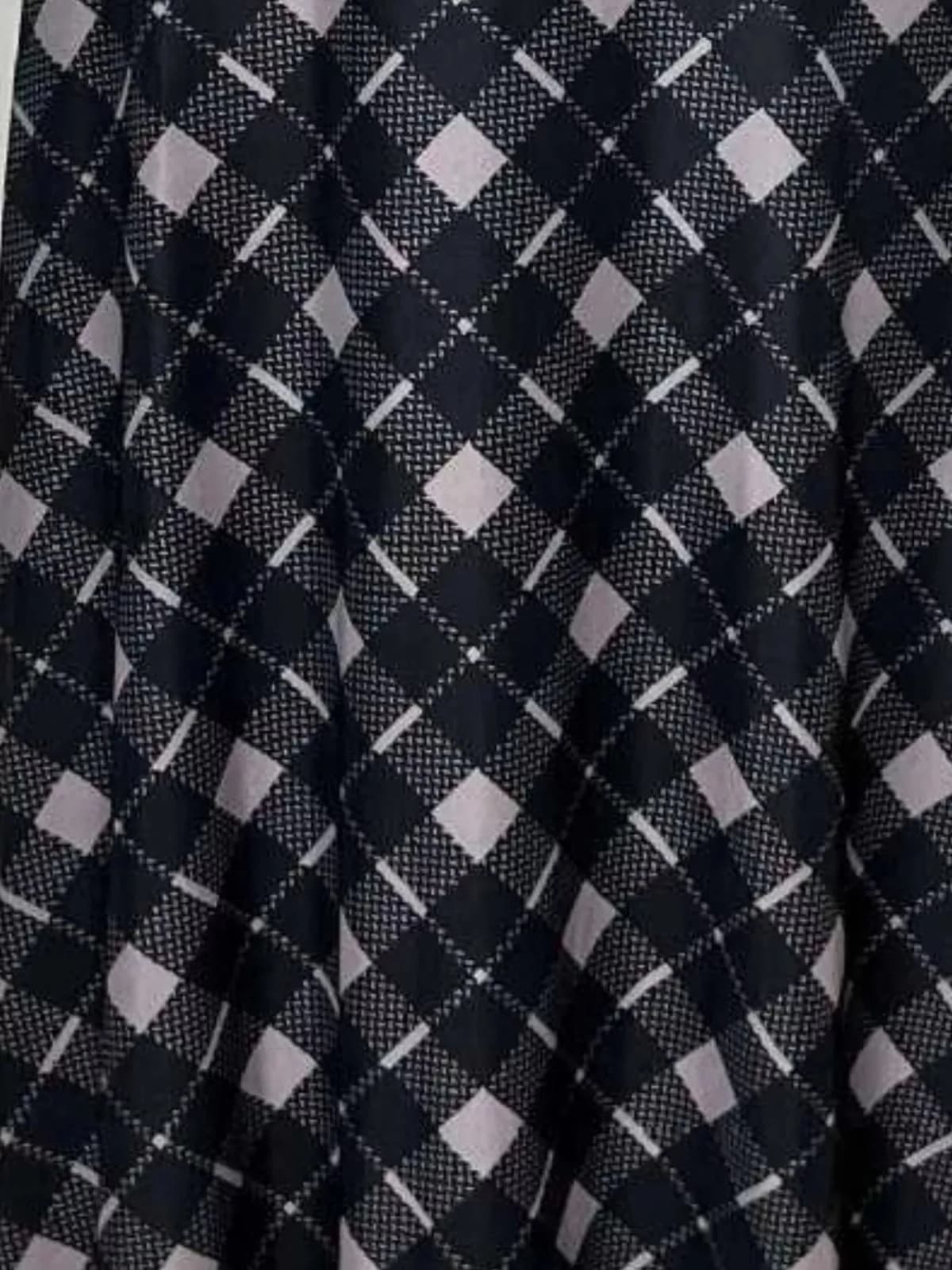 Tie Front Plaid Long Sleeve Dress