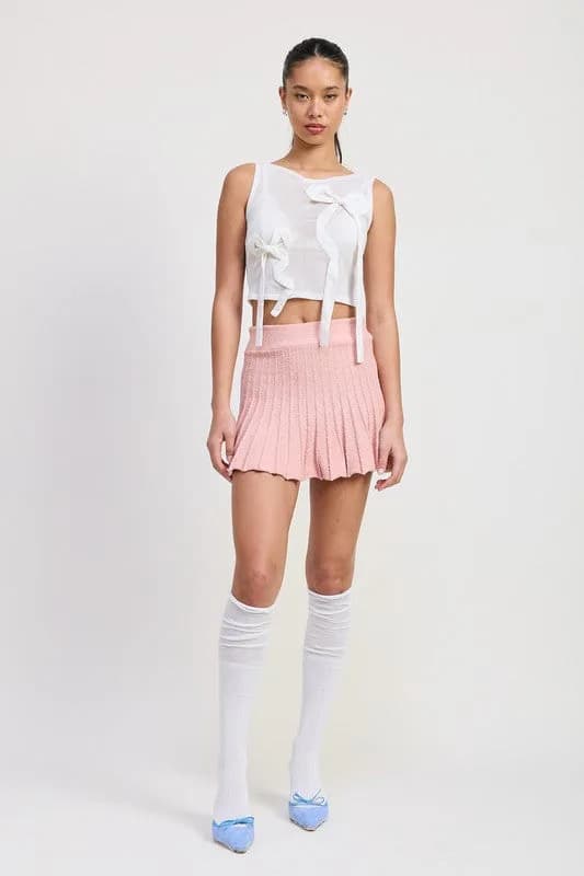 PLEATED MINI SKIRT