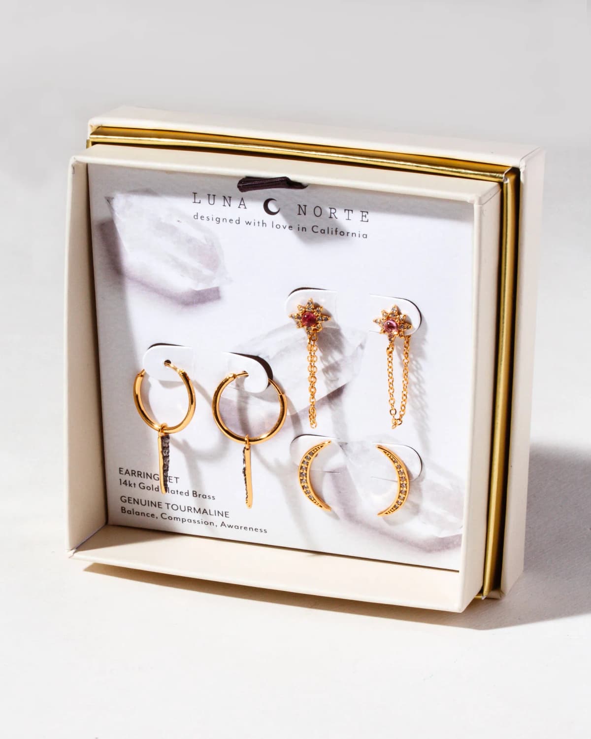 Luna Norte Twilight Earring Set - Tourmaline