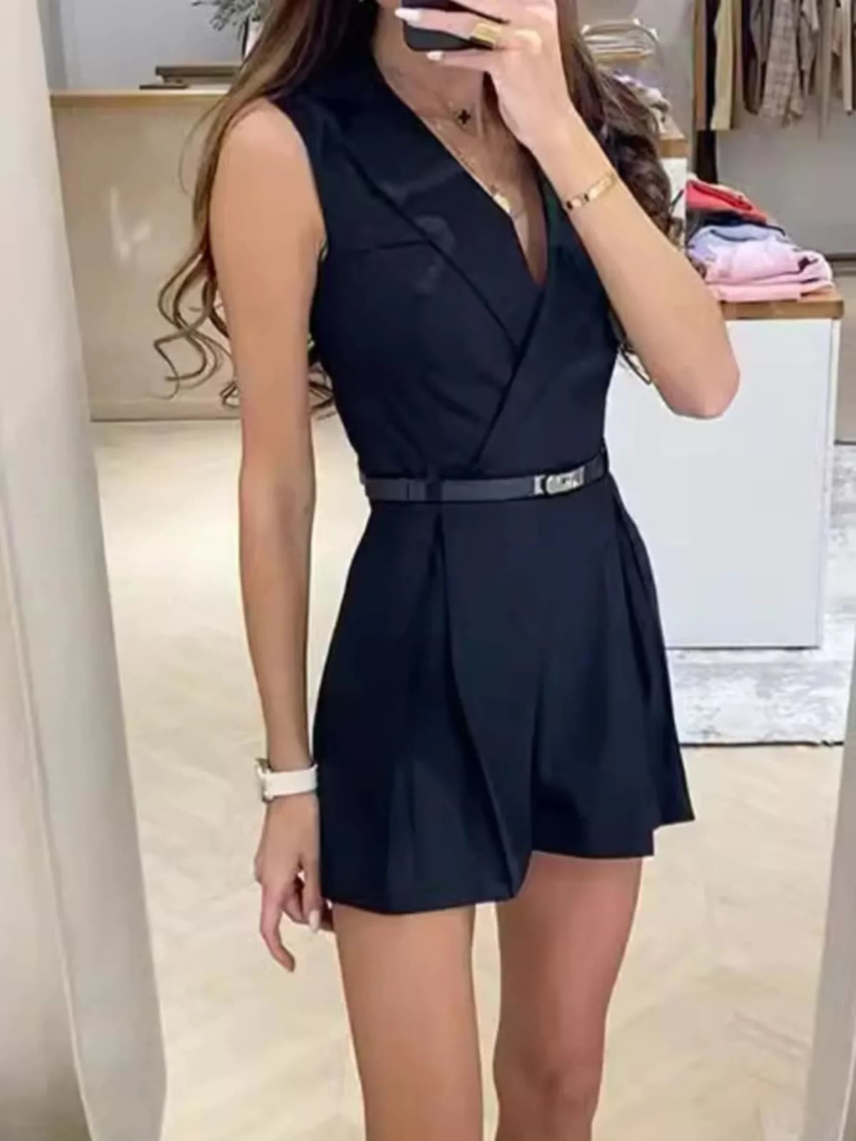 Solid Sleeveless Surplice Romper in Multiple Colors