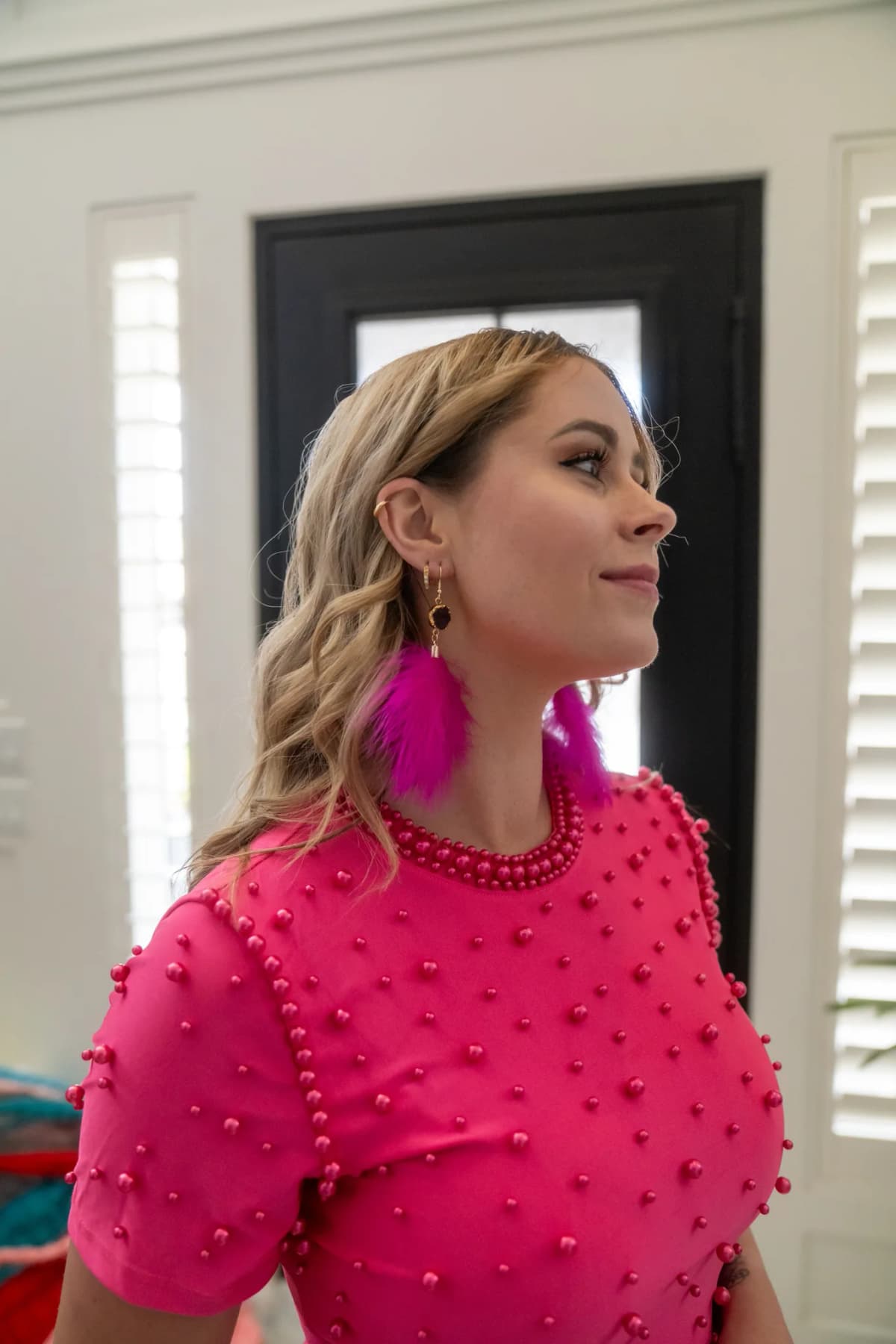 Front Pearls Embellished Detail Crop Top Julia by LoveJ