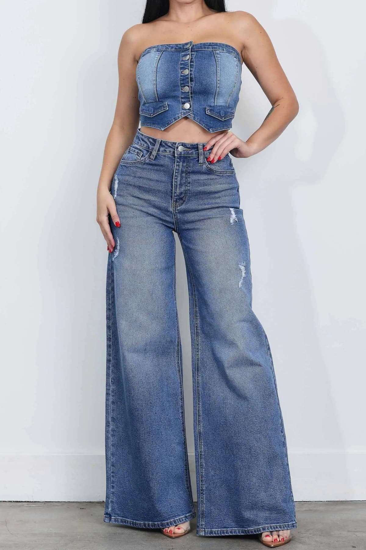 High Rise Extra Wide Leg Jeans