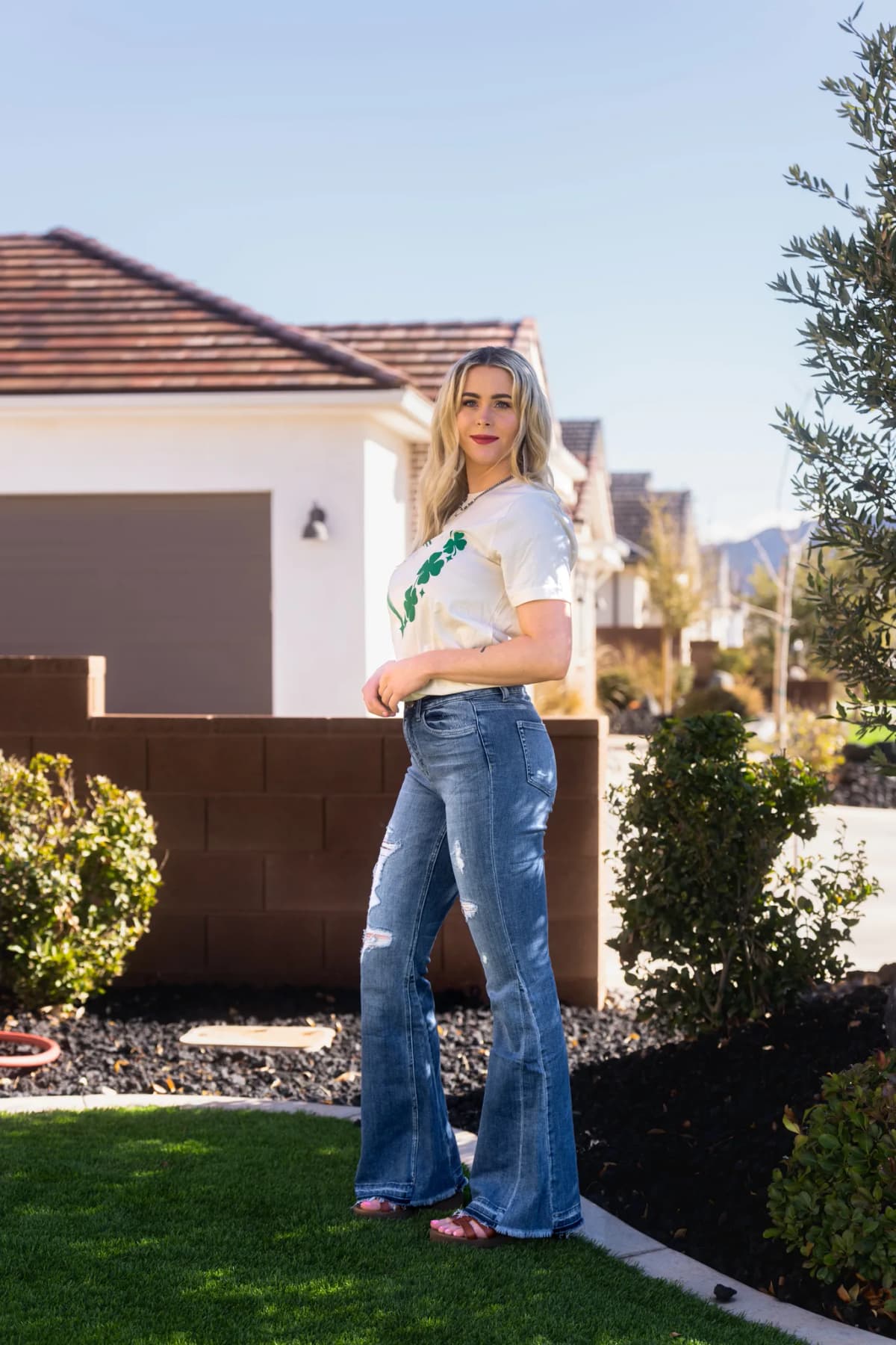 Lucky Clover Heart St Patrick's Day Graphic Tee Kissed Apparel