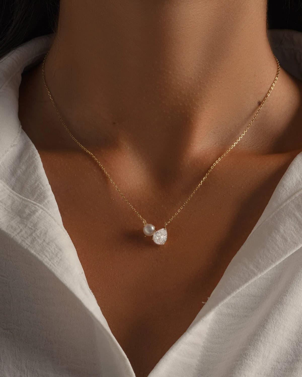 Toi et Moi Pearl Necklace by Sami Jewels